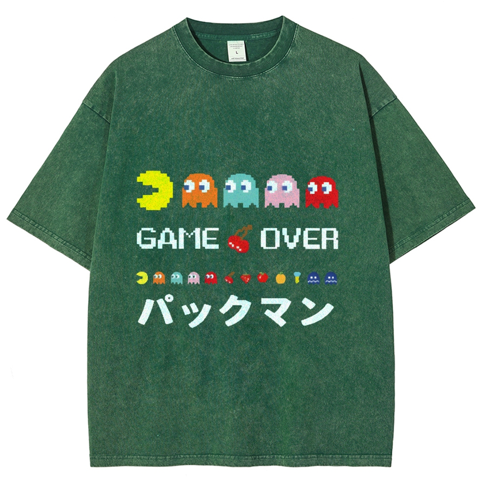Pacman Vintage Wash Japanese Design T-Shirt
