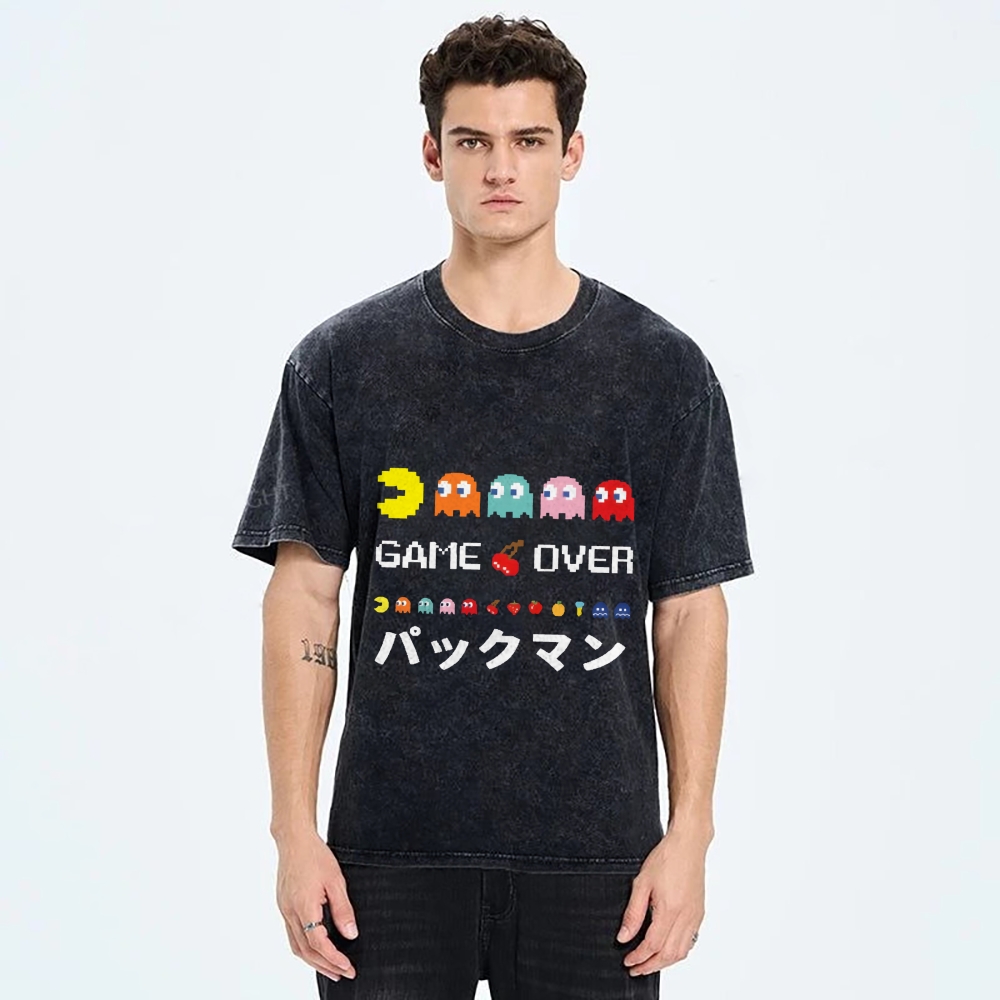 Pacman Vintage Wash Japanese Design T-Shirt