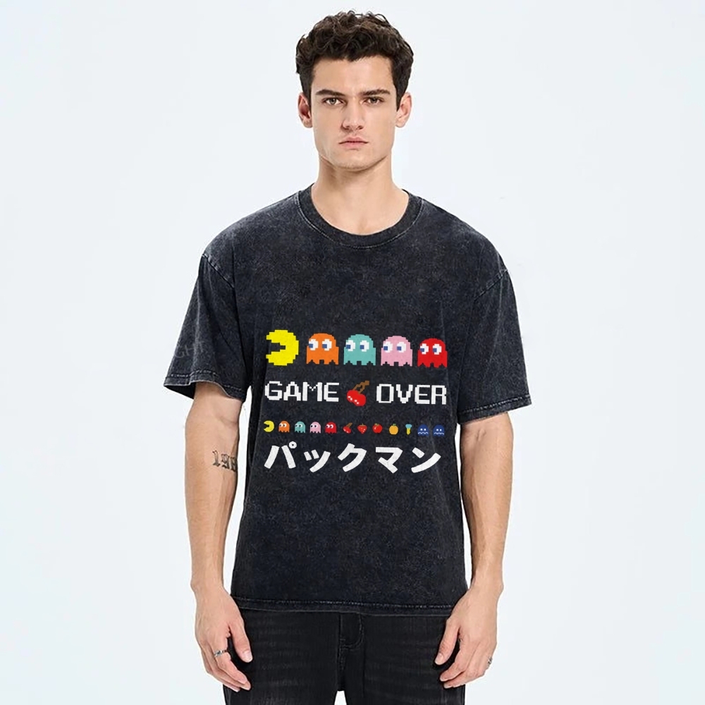 Pacman Vintage Wash Japanese Design T-Shirt
