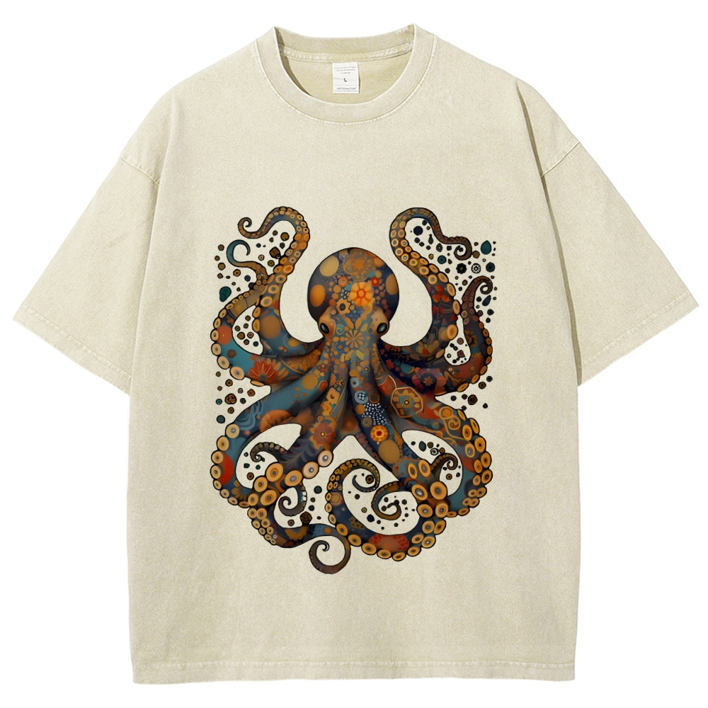 Octopus Vintage Washed T-shirt