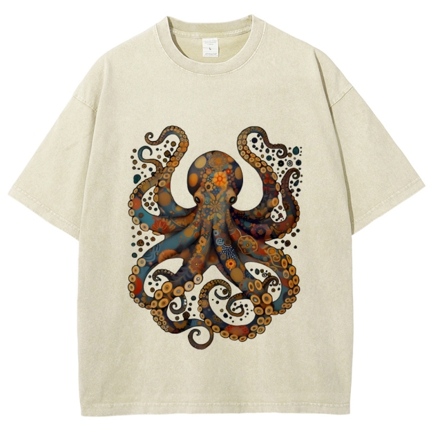 Octopus Vintage Washed T-shirt