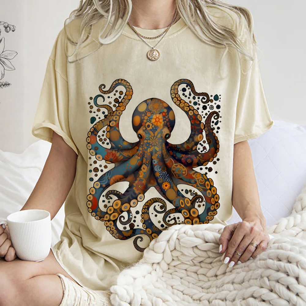 Octopus Vintage Washed T-shirt