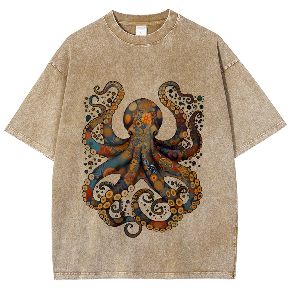 Octopus Vintage Washed T-shirt