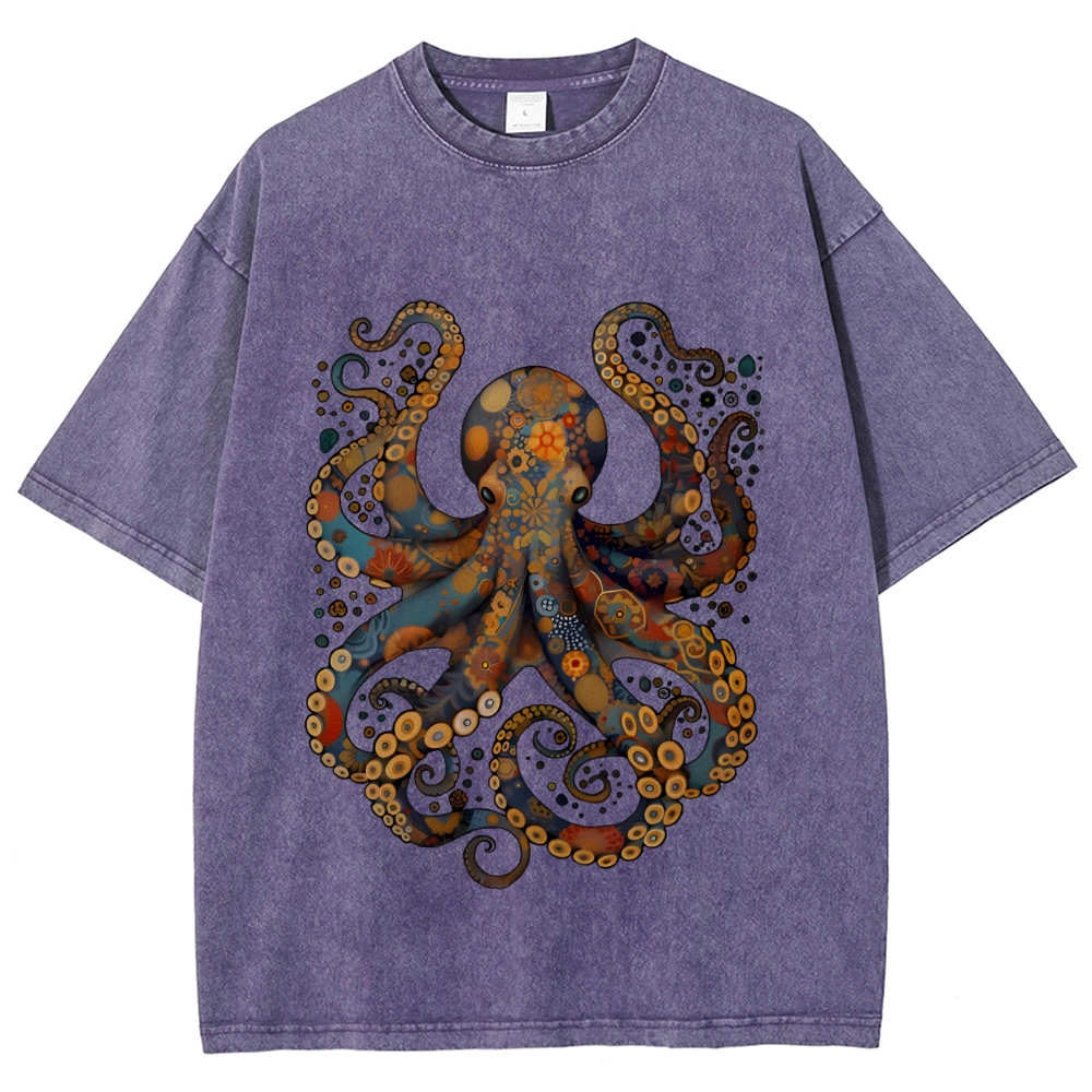 Octopus Vintage Washed T-shirt