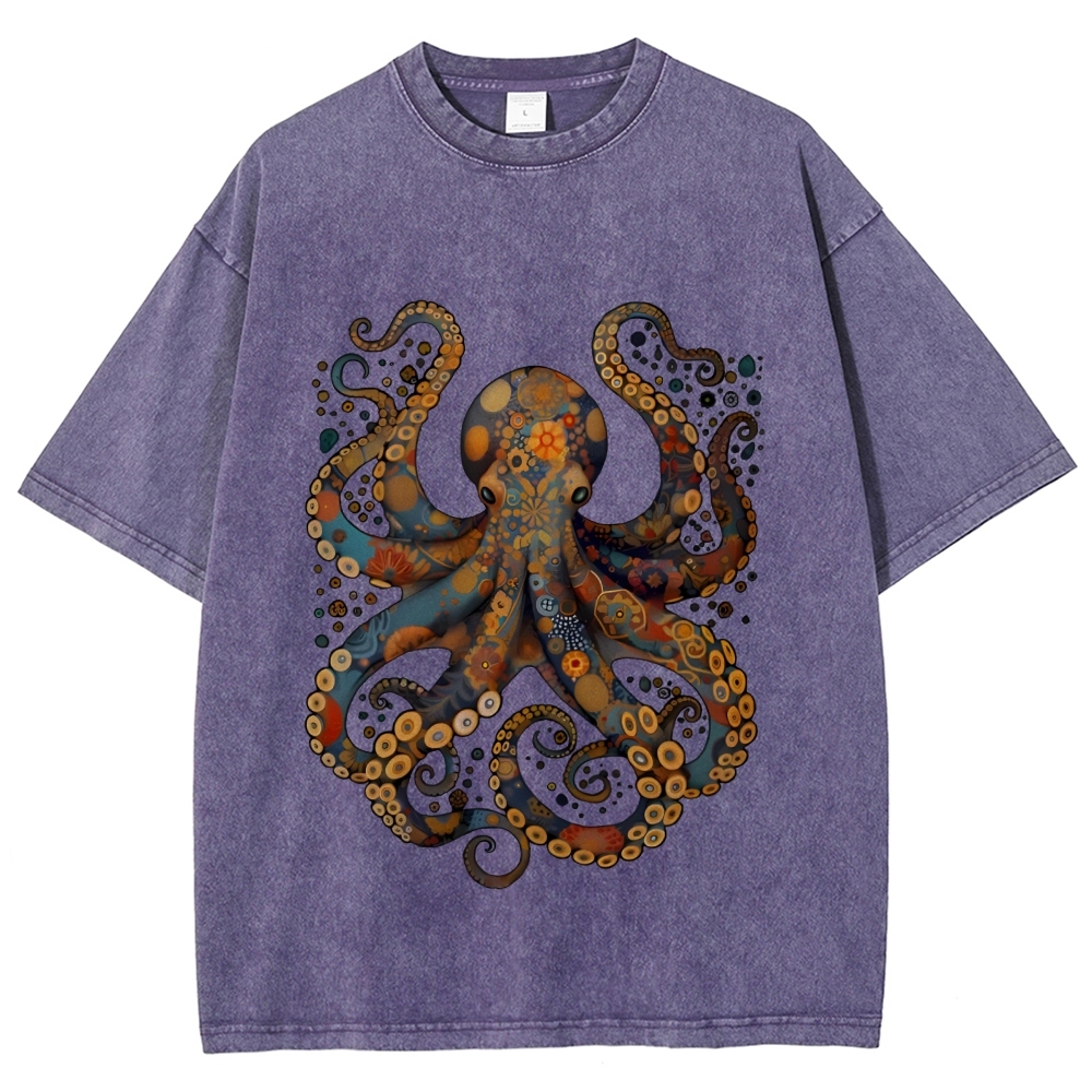 Octopus Vintage Washed T-shirt