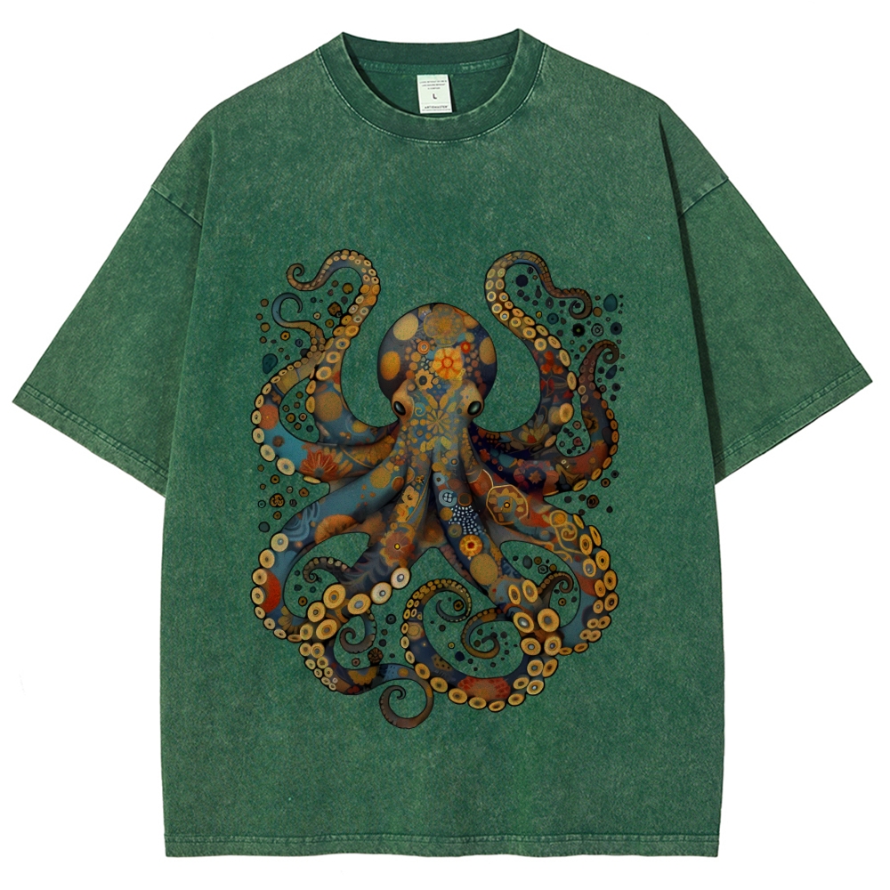 Octopus Vintage Washed T-shirt