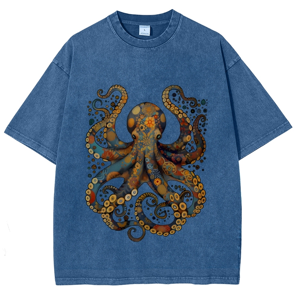 Octopus Vintage Washed T-shirt