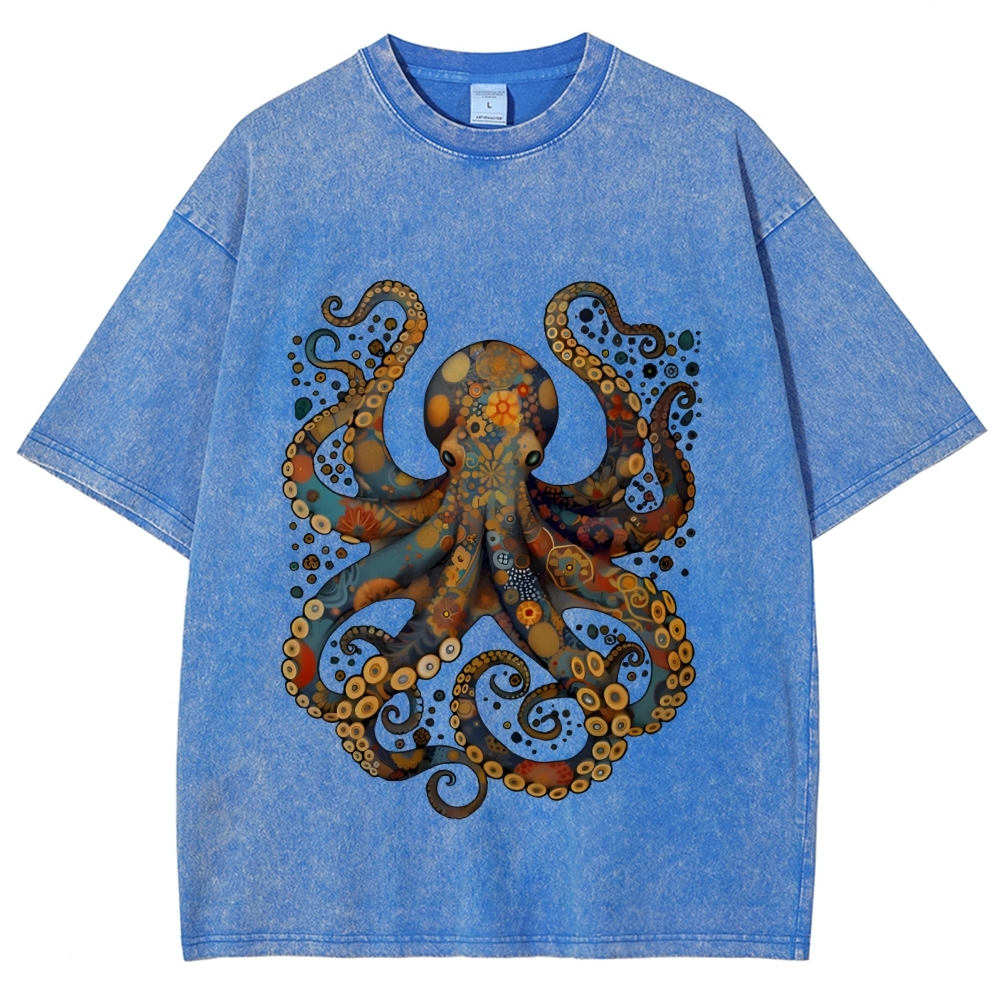 Octopus Vintage Washed T-shirt