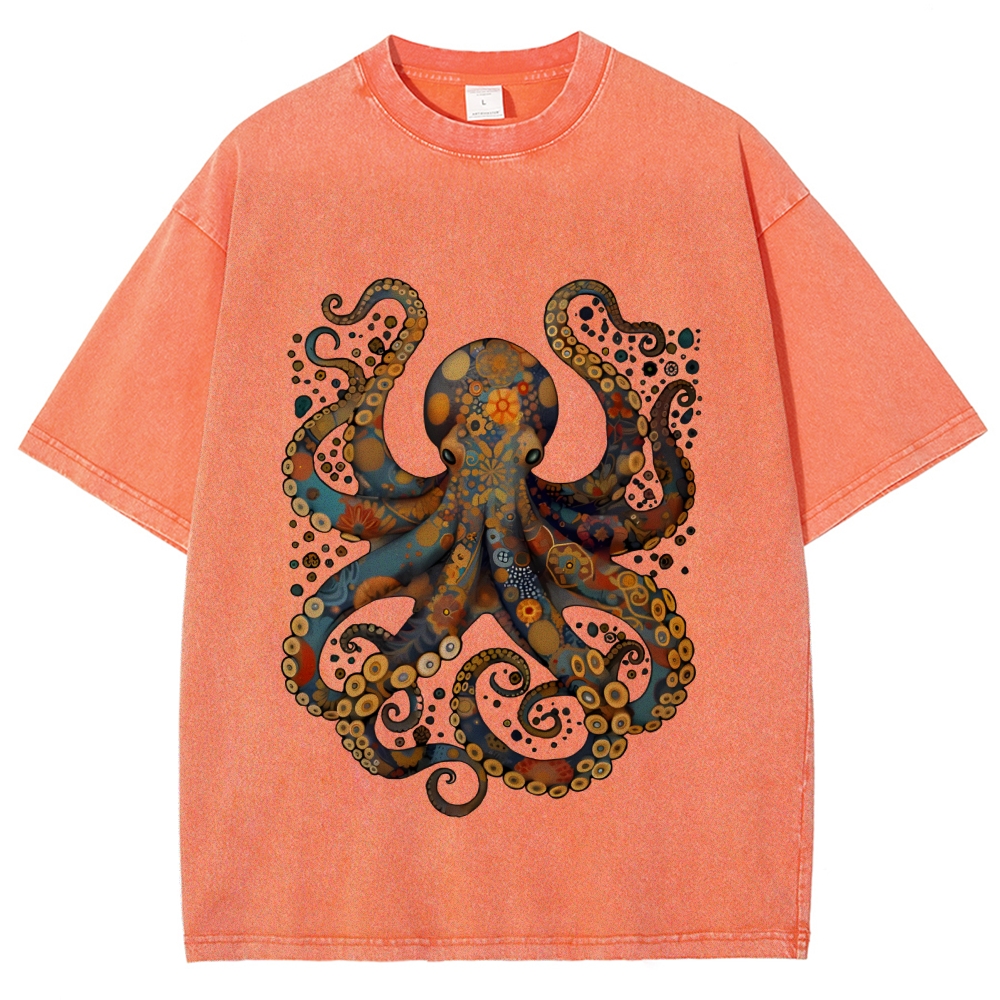 Octopus Vintage Washed T-shirt