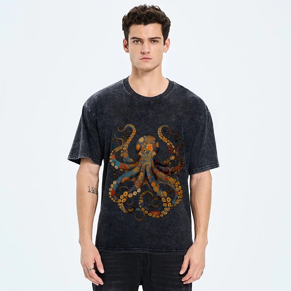 Octopus Vintage Washed T-shirt