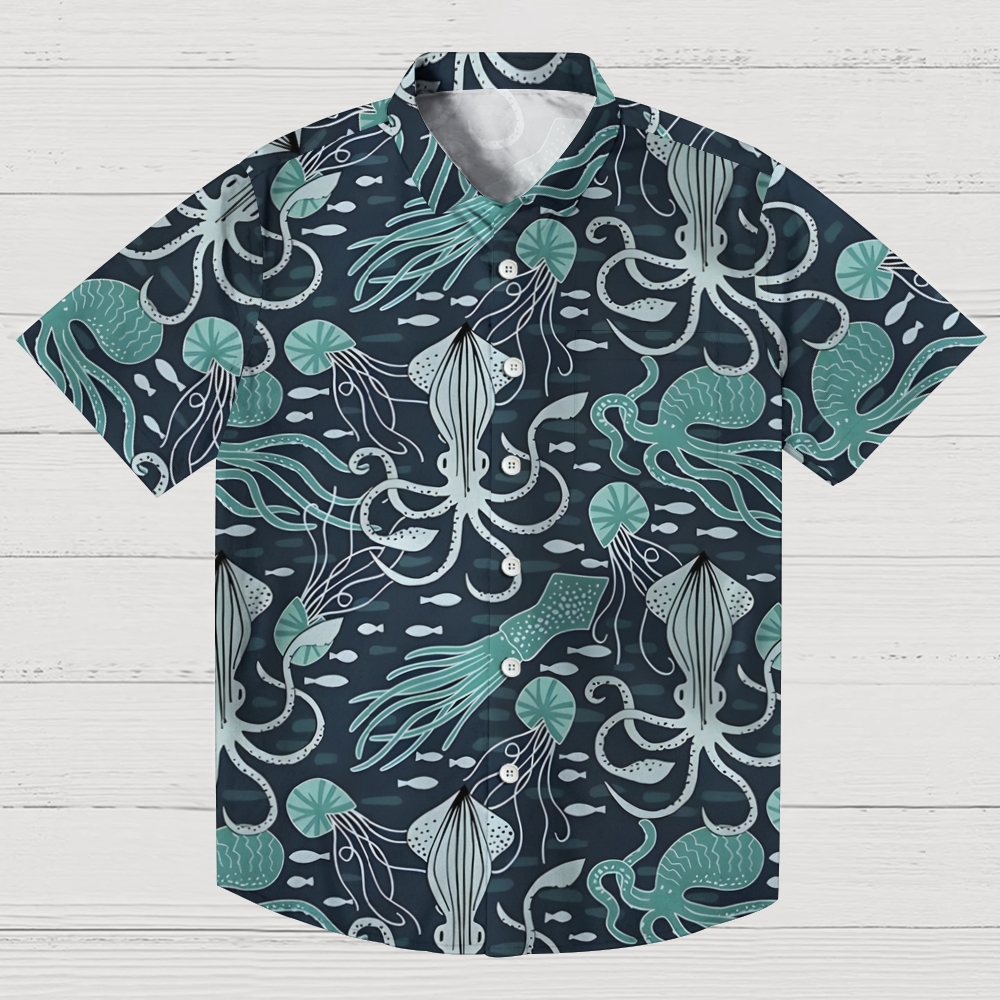 Deep Sea Squid Button-up Shirt
