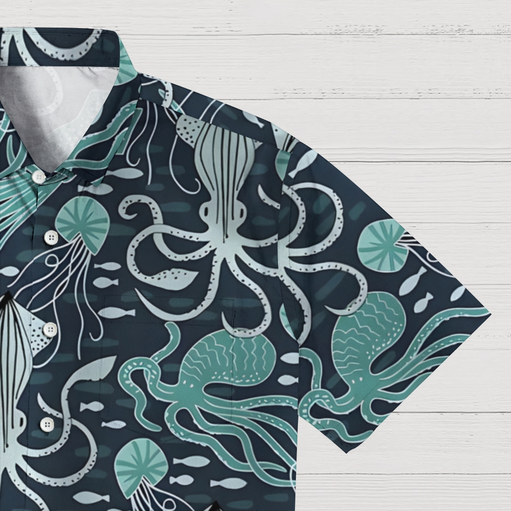 Deep Sea Squid Button-up Shirt