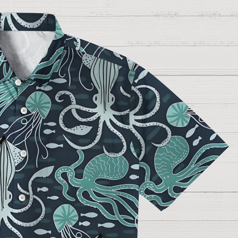 Deep Sea Squid Button-up Shirt