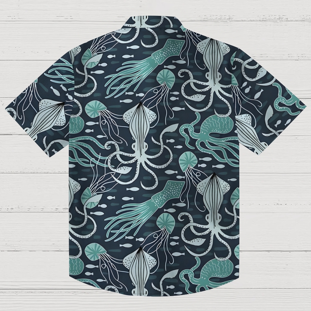 Deep Sea Squid Button-up Shirt