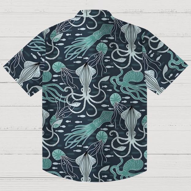Deep Sea Squid Button-up Shirt