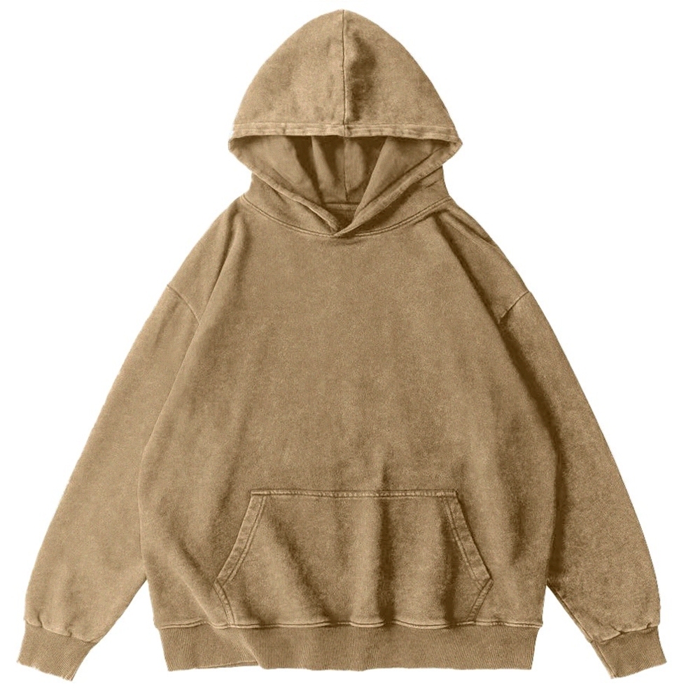 Cat Vintage Washed Cotton Back Art Hoodie