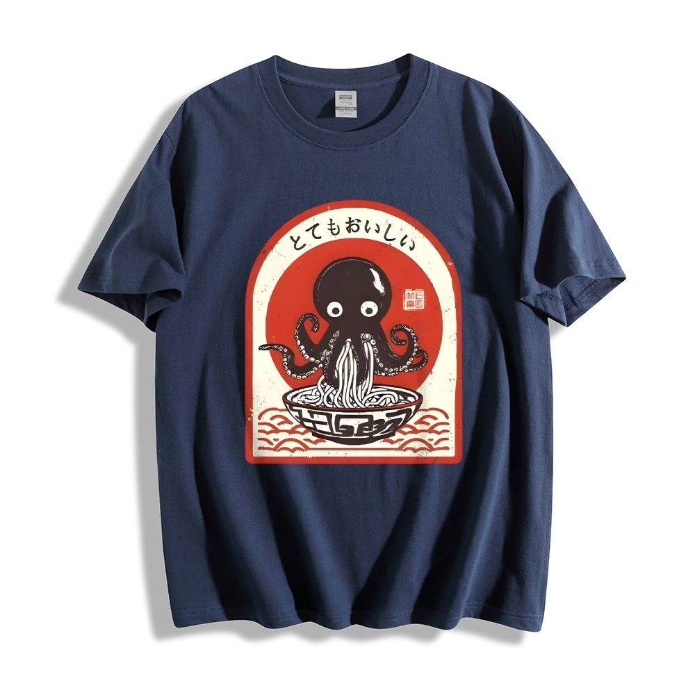 Ramen Lover Octopus Cotton casual T-shirt