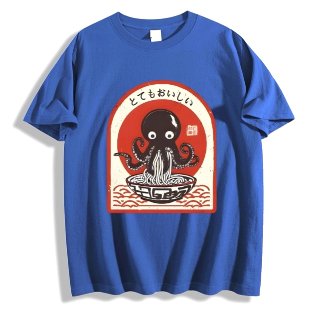 Ramen Lover Octopus Cotton casual T-shirt