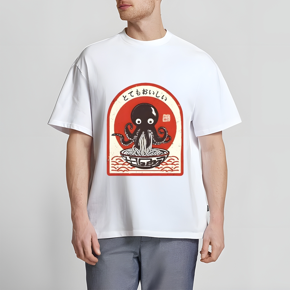 Ramen Lover Octopus Cotton casual T-shirt