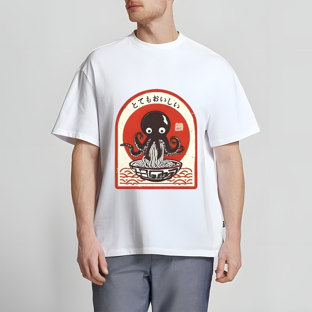 Ramen Lover Octopus Cotton casual T-shirt