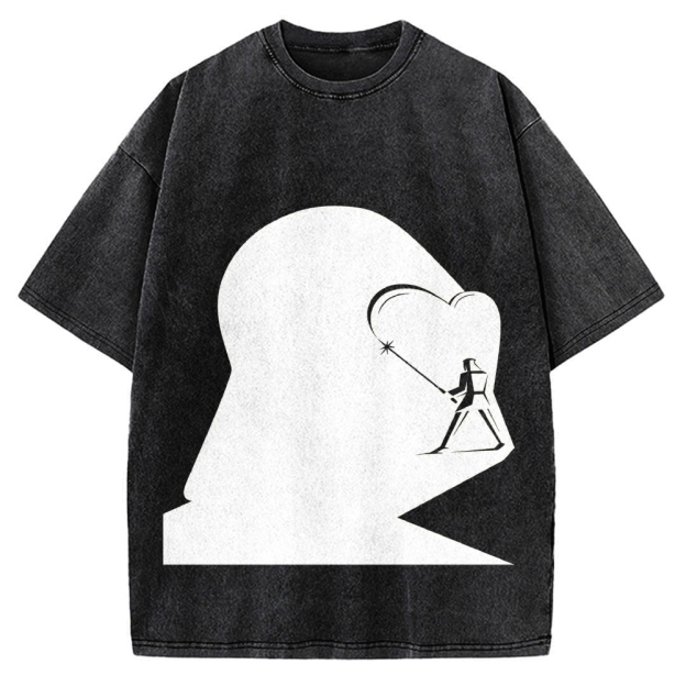 Silhouette Art Jedi Knight Vintage Washed T-shirt