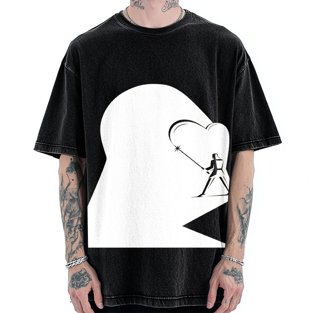 Silhouette Art Jedi Knight Vintage Washed T-shirt