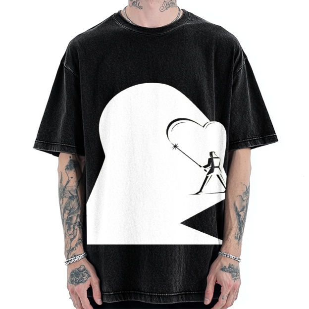 Silhouette Art Jedi Knight Vintage Washed T-shirt