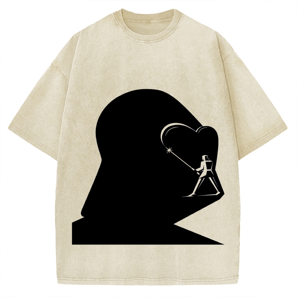 Silhouette Art Jedi Knight Vintage Washed T-shirt