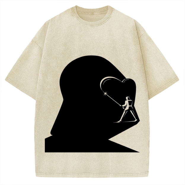 Silhouette Art Jedi Knight Vintage Washed T-shirt