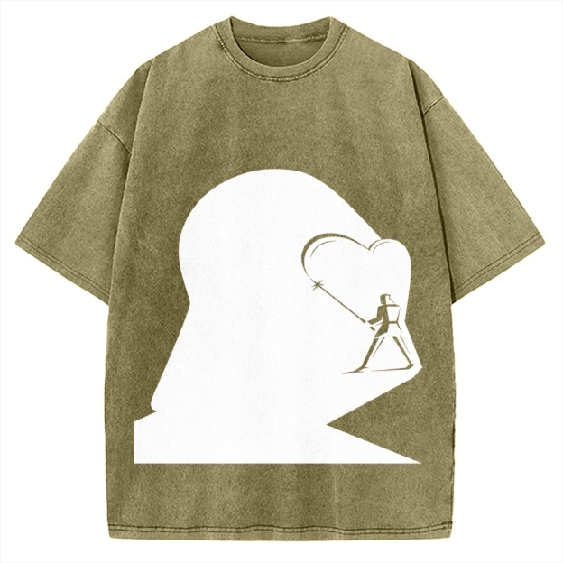 Silhouette Art Jedi Knight Vintage Washed T-shirt