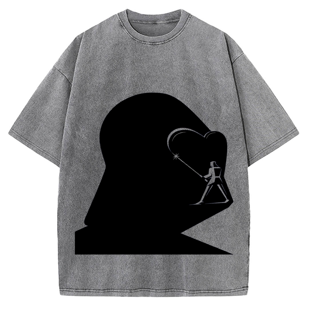 Silhouette Art Jedi Knight Vintage Washed T-shirt