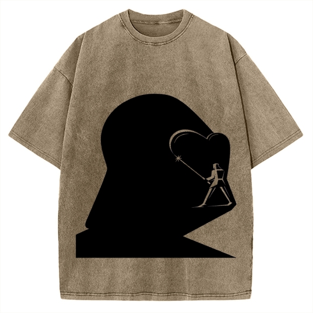 Silhouette Art Jedi Knight Vintage Washed T-shirt
