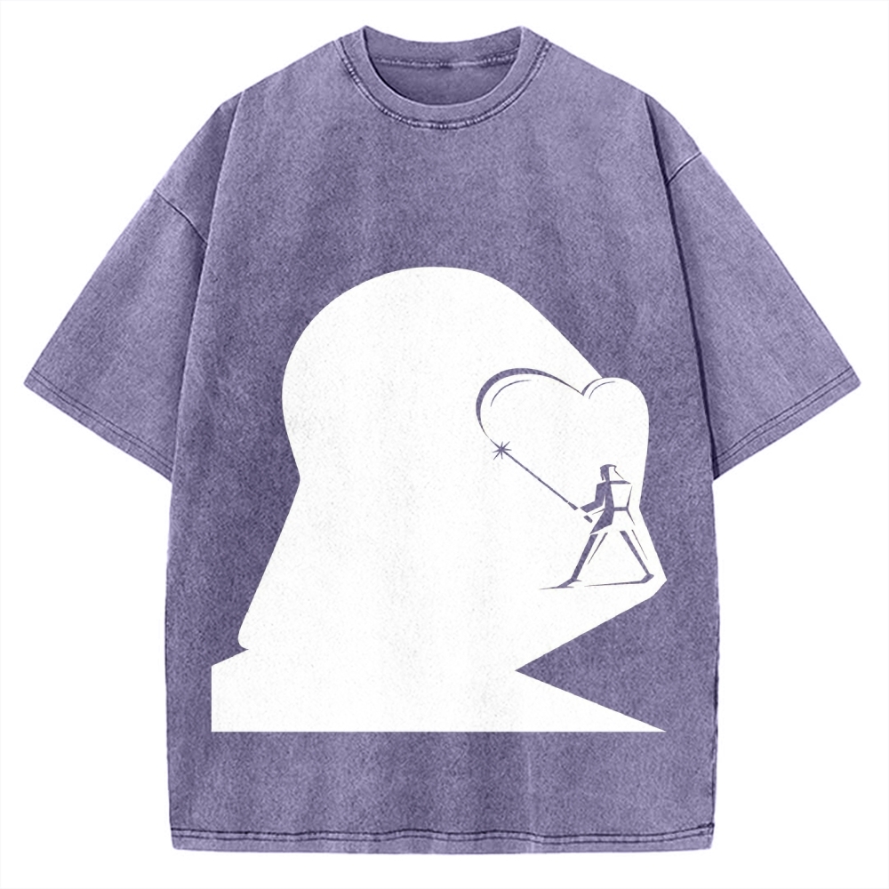 Silhouette Art Jedi Knight Vintage Washed T-shirt