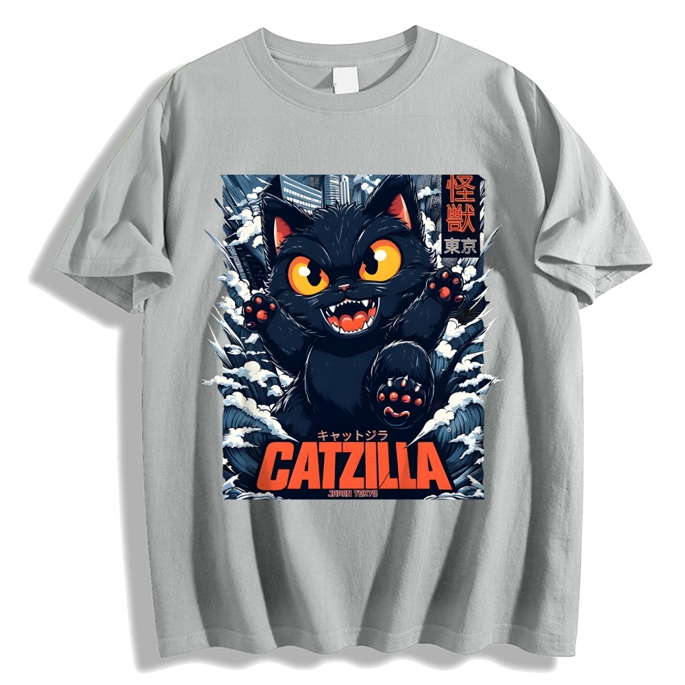 Catzilla Cat Godzilla Japanese Style Classic Tee