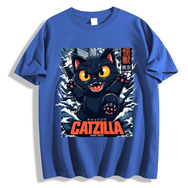 Catzilla Cat Godzilla Japanese Style Classic Tee