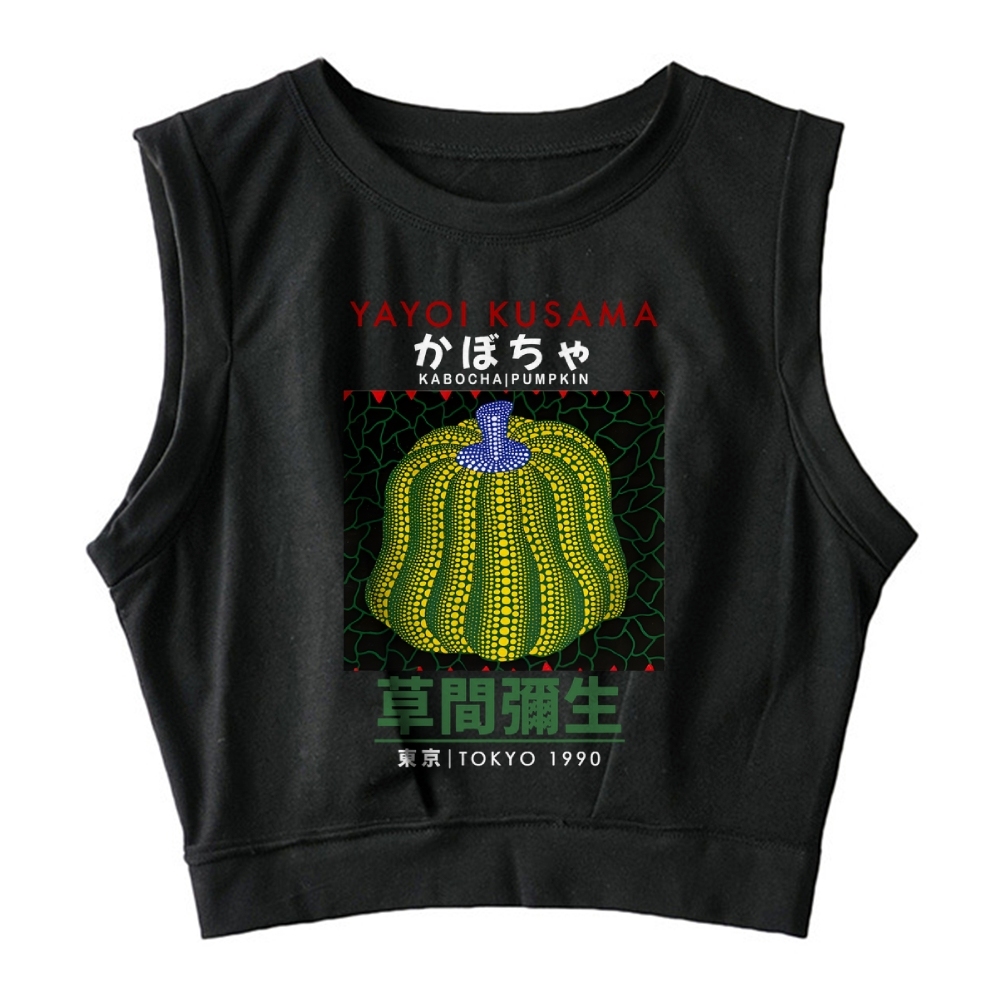 Kusama Pumpkin Vintage Wash Japanese Design Sleeveless Cro