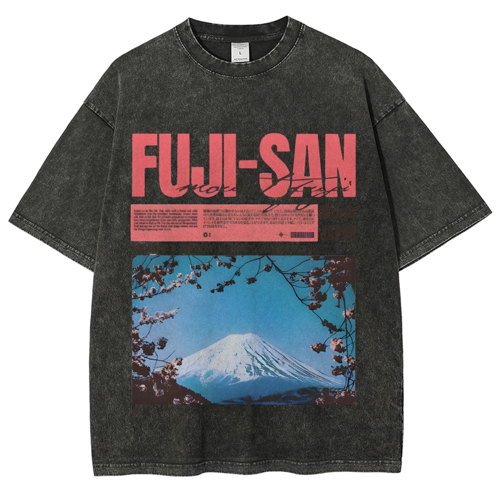 Mt Fuji Fuji-san Vintage Washed T-shirt