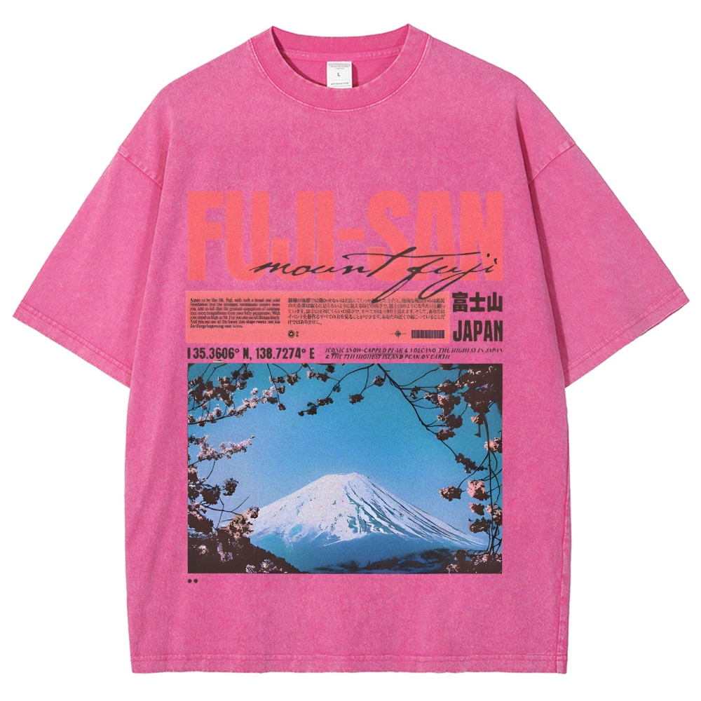 Mt Fuji Fuji-san Vintage Washed T-shirt