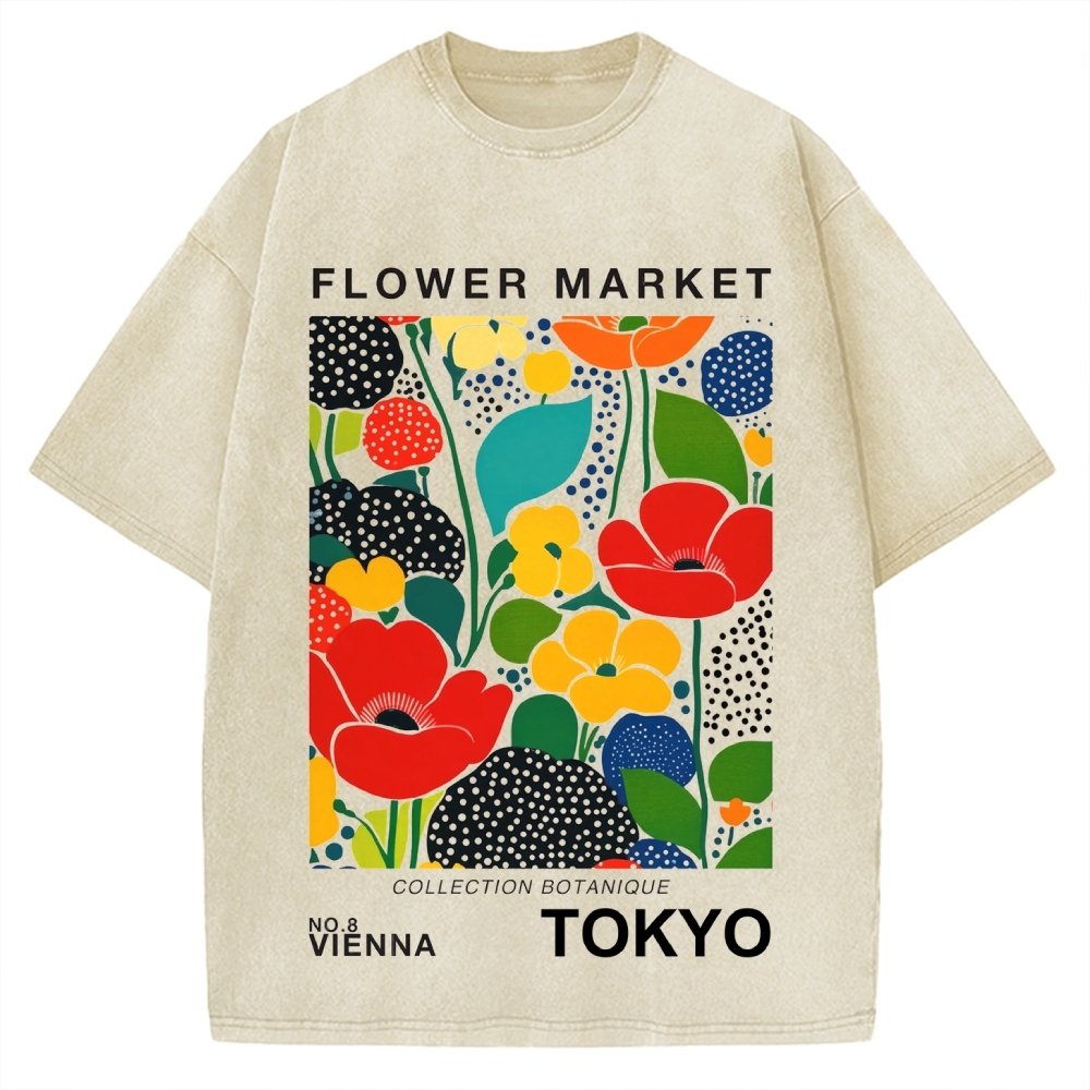 Tokyo Flower Market Vintage Washed T-shirt