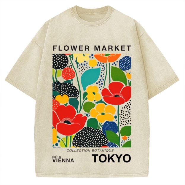 Tokyo Flower Market Vintage Washed T-shirt