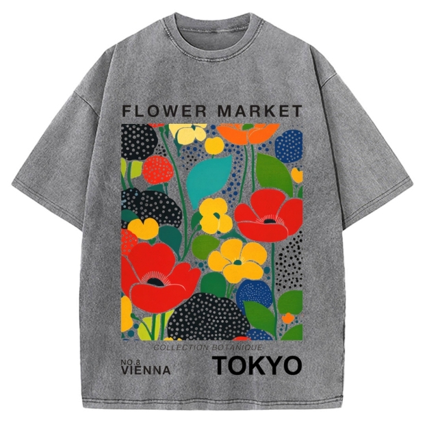Tokyo Flower Market Vintage Washed T-shirt