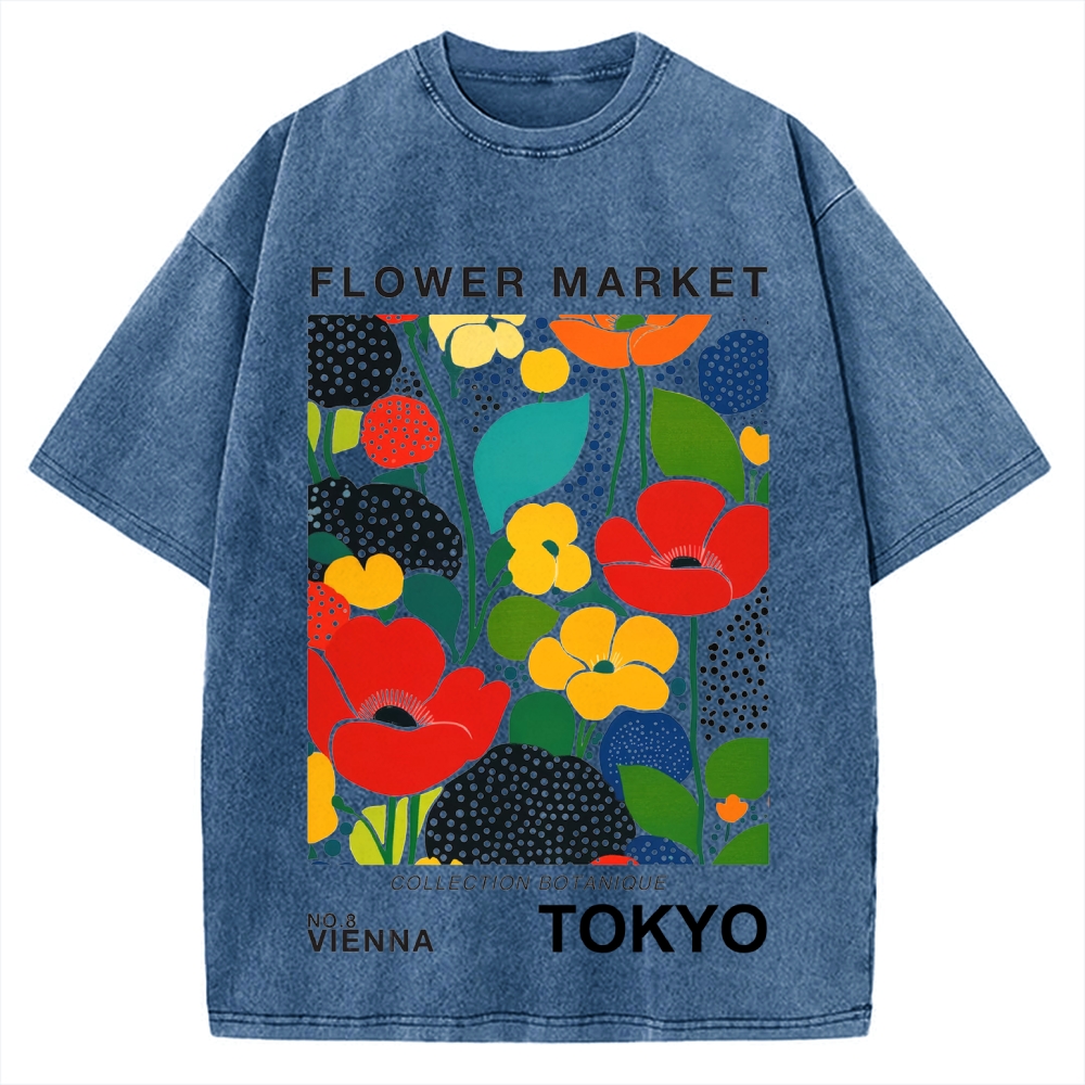 Tokyo Flower Market Vintage Washed T-shirt