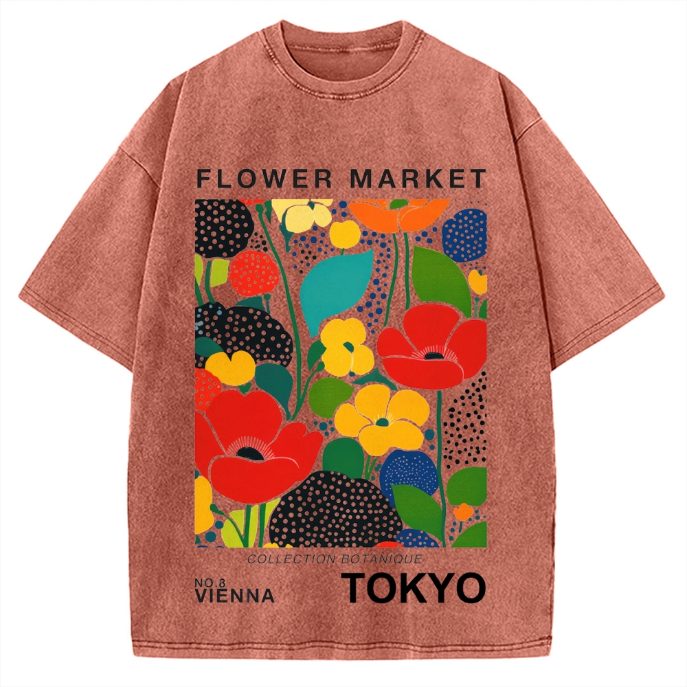 Tokyo Flower Market Vintage Washed T-shirt