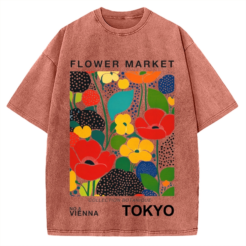 Tokyo Flower Market Vintage Washed T-shirt