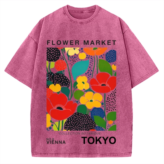 Tokyo Flower Market Vintage Washed T-shirt