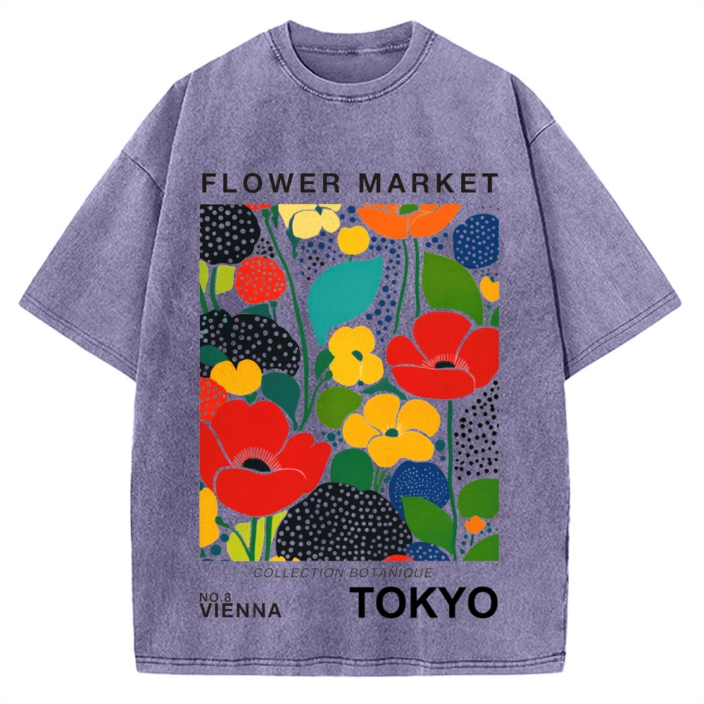 Tokyo Flower Market Vintage Washed T-shirt