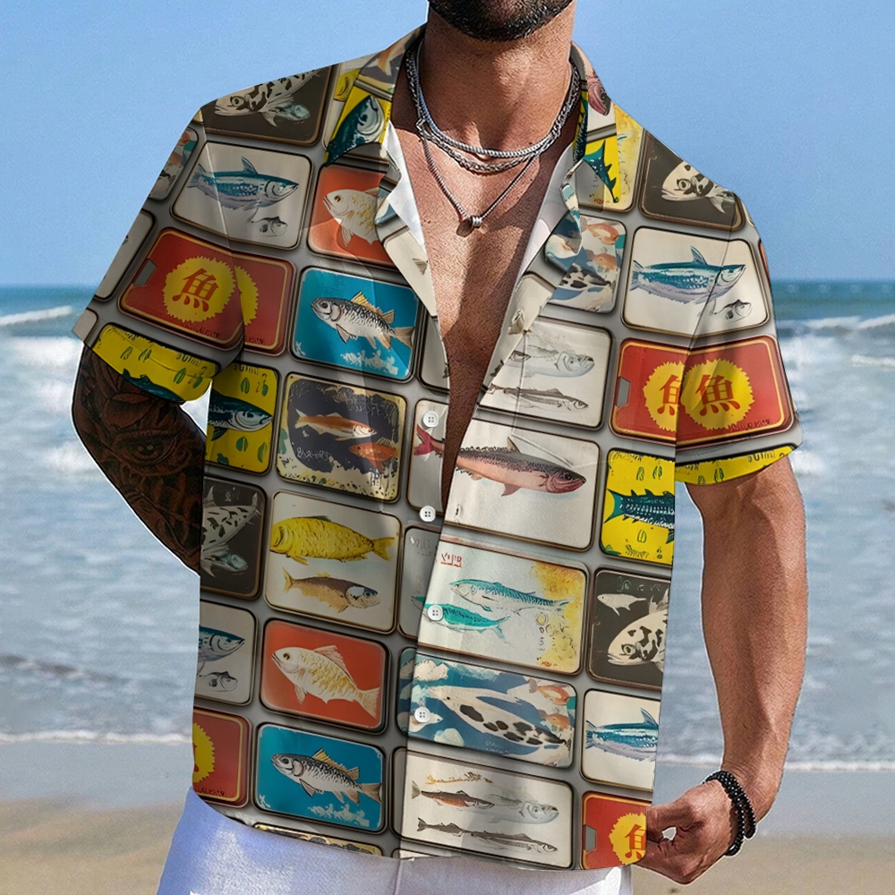 Vintage Fish Collection Aloha Hawaiian Shirt