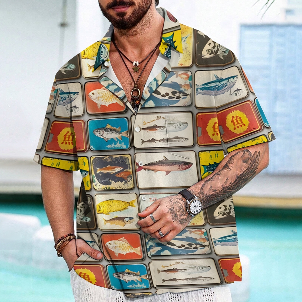 Vintage Fish Collection Aloha Hawaiian Shirt