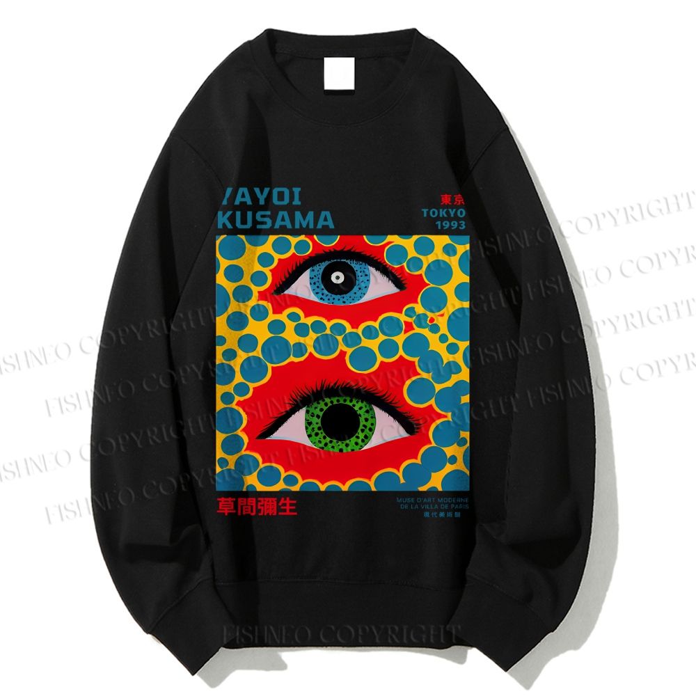 Unisex Japanese Yayoi Kusama Eye Printed Sweatshirt