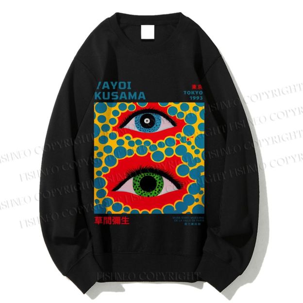 Unisex Japanese Yayoi Kusama Eye Printed Sweatshirt